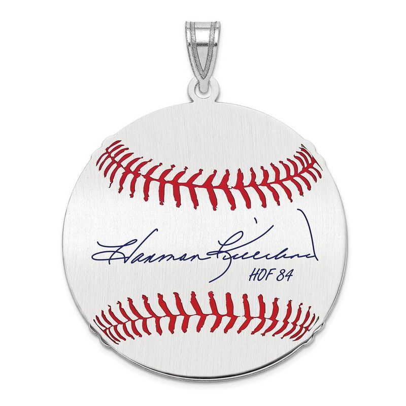 Sterling Silver Harmon Killebrew Signature Lg Enamel Baseball Pendant